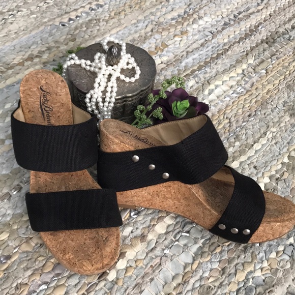 Lucky Brand Shoes - Lucky Brand Cork Wedge slip on shoes 6.5 canvas